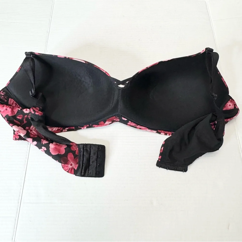 Torrid Curve Dream 360 Back Smoothing Wire-Free Push-Up Bra Floral Size 46DD - Picture 10 of 13